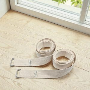 Alternative view of Pack 2 correas de yoga algodón orgánico – Doble hebilla metálica – Hechas en España – ZAFUZEN