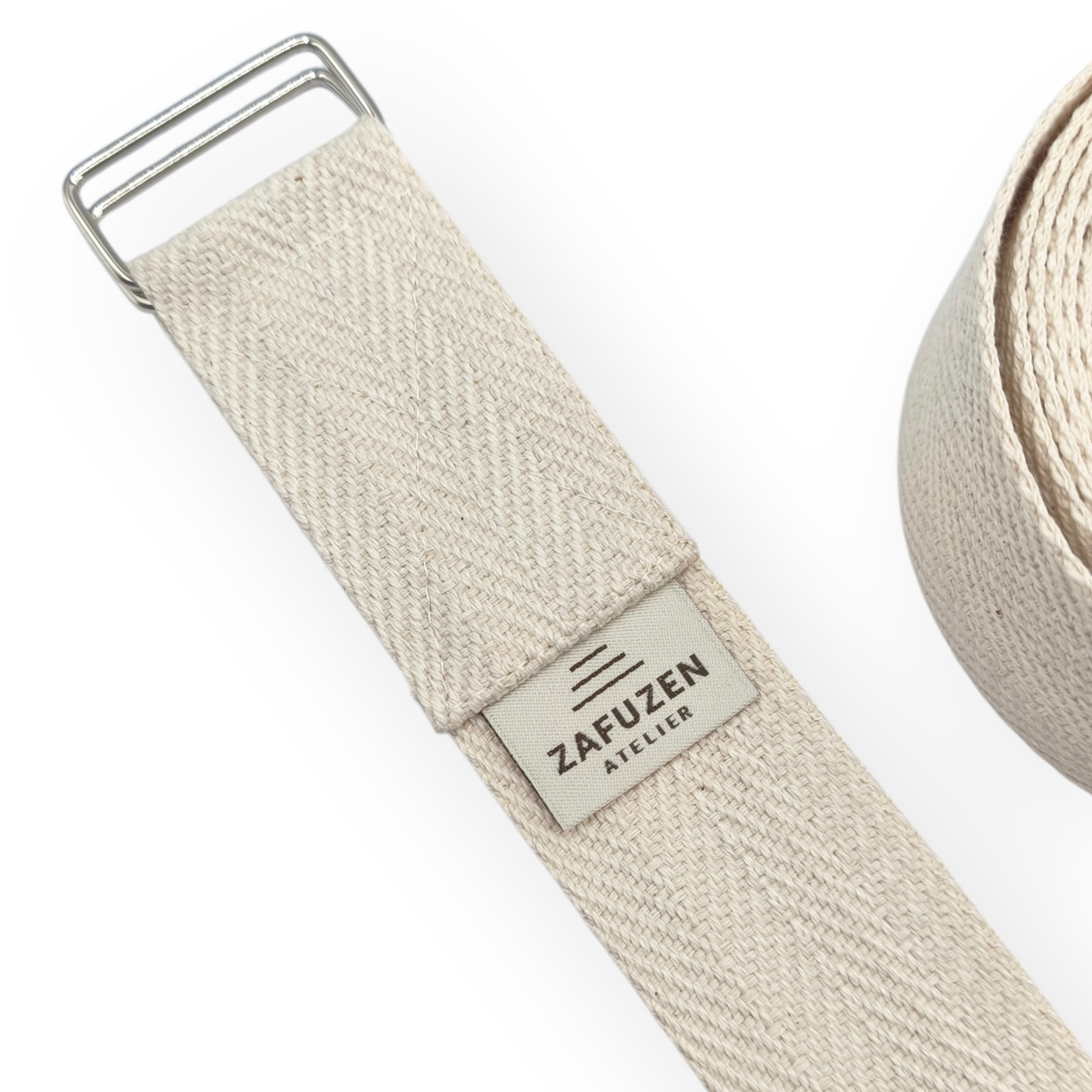 Pack 2 correas de yoga algodón orgánico – Doble hebilla metálica – Hechas en España – ZAFUZEN - Imagen 3