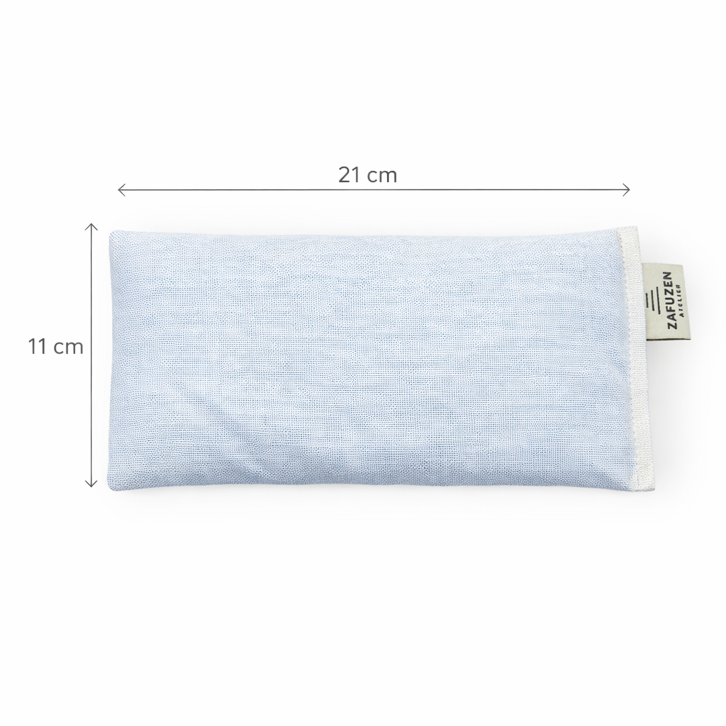 Pack 6 almohadas para ojos yoga – Algodón natural – Relleno arroz y lavanda – ZAFUZEN - Imagen 9
