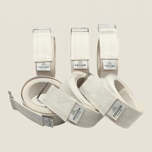 Pack 6 correas de yoga algodón orgánico – Doble hebilla metálica – Hechas en España – ZAFUZEN