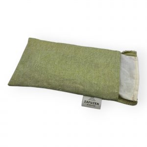 Alternative view of Almohada para ojos yoga con funda lavable Sage – Algodón natural – Relleno arroz y lavanda – ZAFUZEN