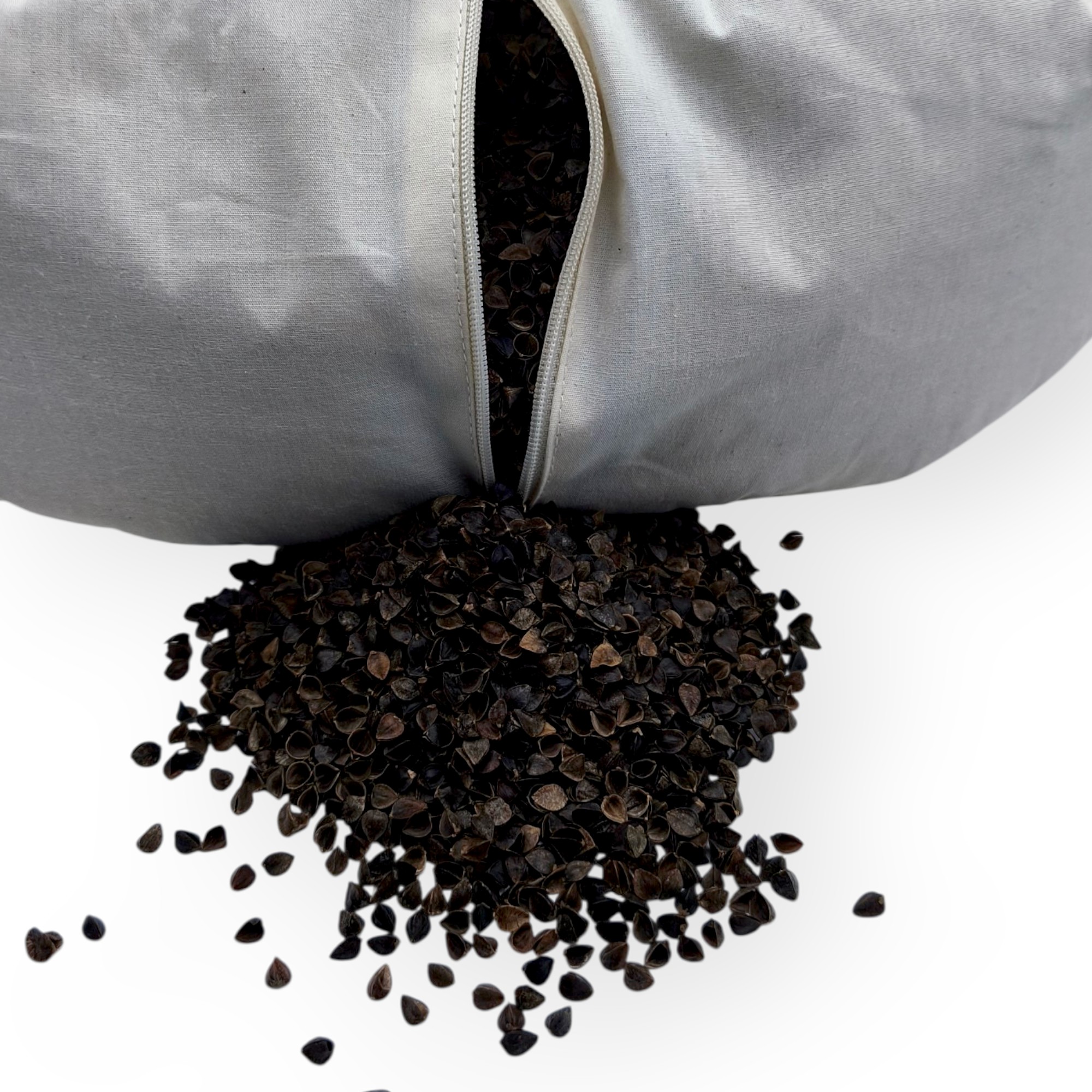 Ritual de Meditación Dune · Set de Meditación con Zafú Media Luna y Almohada para Ojos · Cojín de Meditación Ergonómico · Rellenos Naturales · ZAFUZEN Atelier - Imagen 5