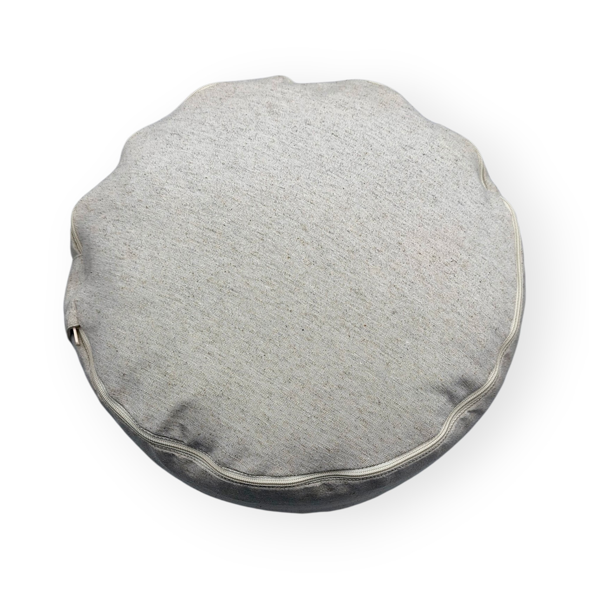 Zafú Redondo de Meditación · Cojín de Meditación y Yoga · Zafu Yoga con Relleno de Cáscara de Trigo Sarraceno · Funda Lavable · Ø 32 × 16 cm · Modelo: Sand · ZAFUZEN Atelier - Imagen 6