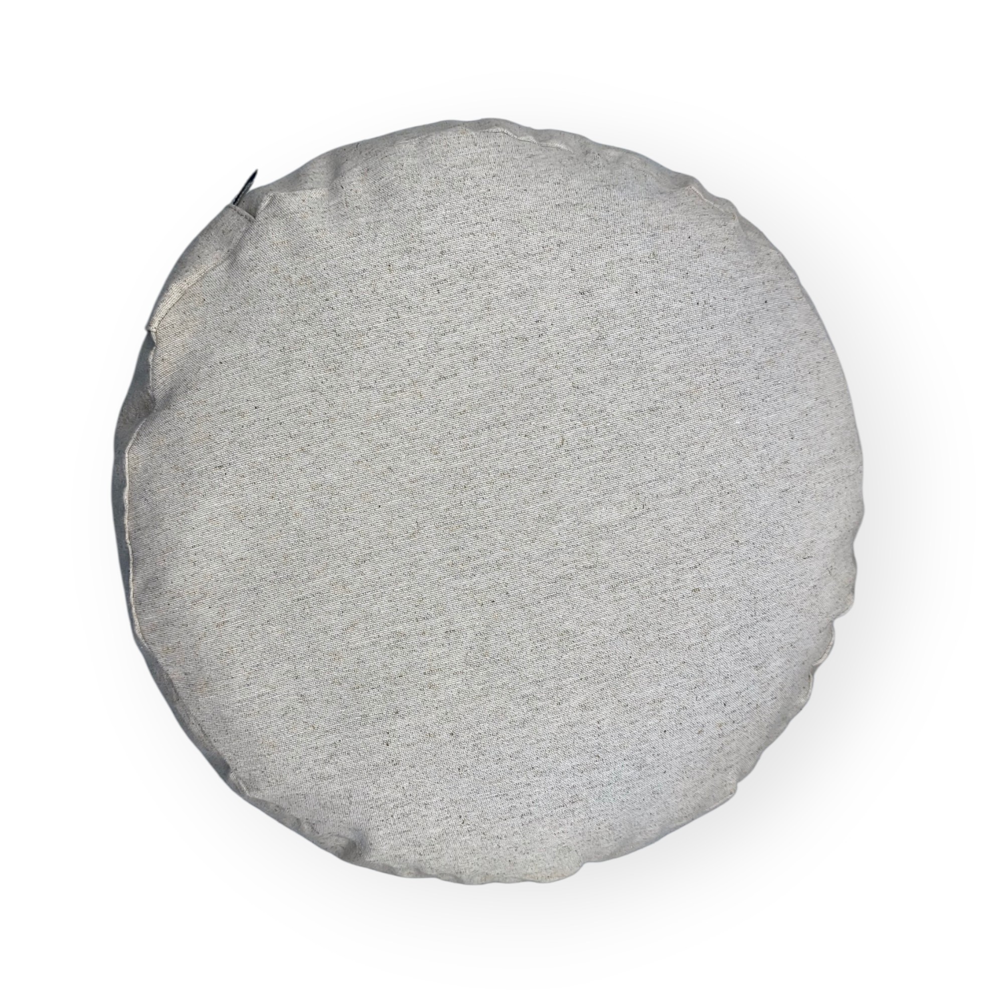 Zafú Redondo de Meditación · Cojín de Meditación y Yoga · Zafu Yoga con Relleno de Cáscara de Trigo Sarraceno · Funda Lavable · Ø 32 × 16 cm · Modelo: Sand · ZAFUZEN Atelier - Imagen 3