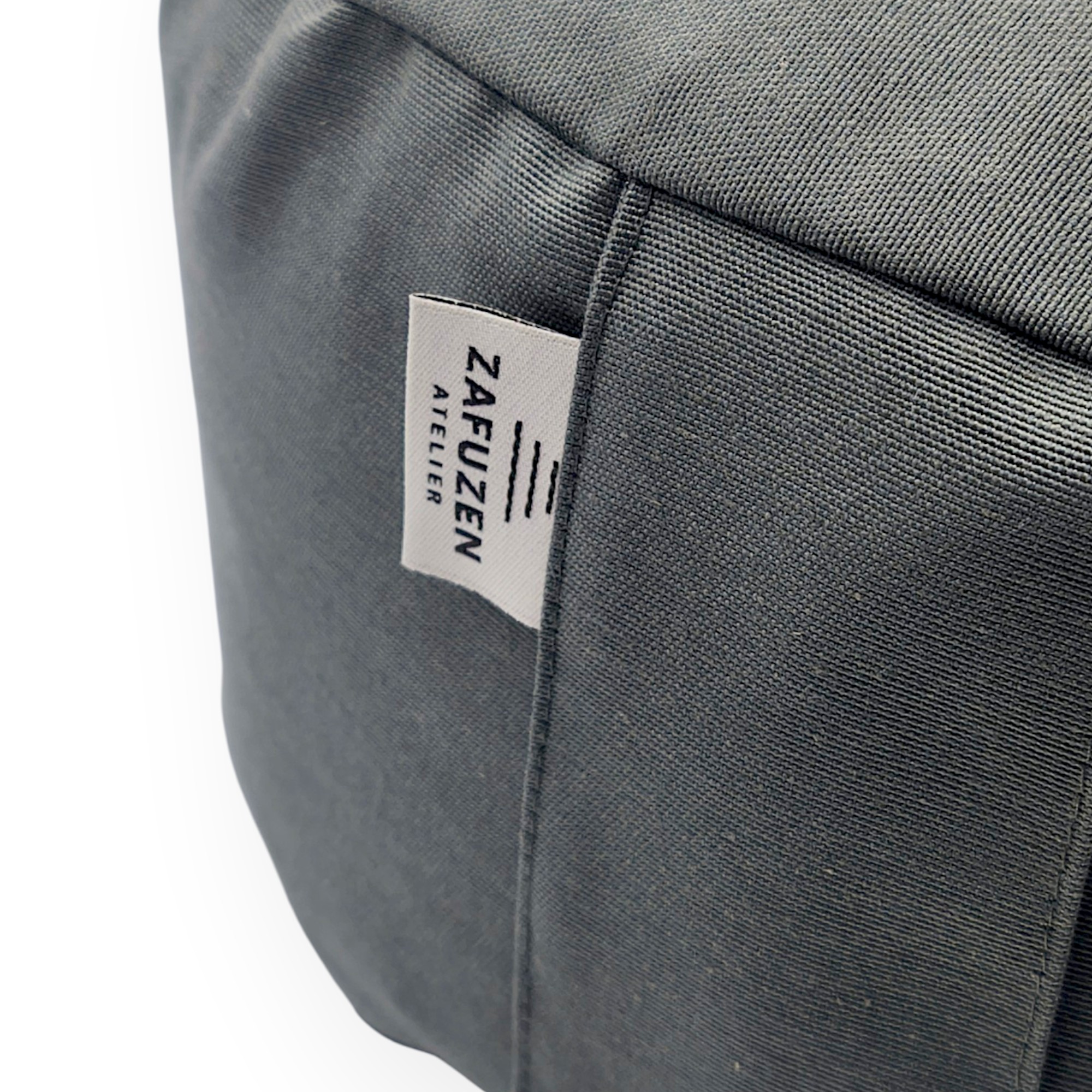 Zafú Redondo de Meditación · Cojín de Meditación y Yoga · Zafu Yoga con Relleno de Cáscara de Trigo Sarraceno · Funda Lavable · Ø 32 × 16 cm · Modelo: Stone · ZAFUZEN Atelier - Imagen 5