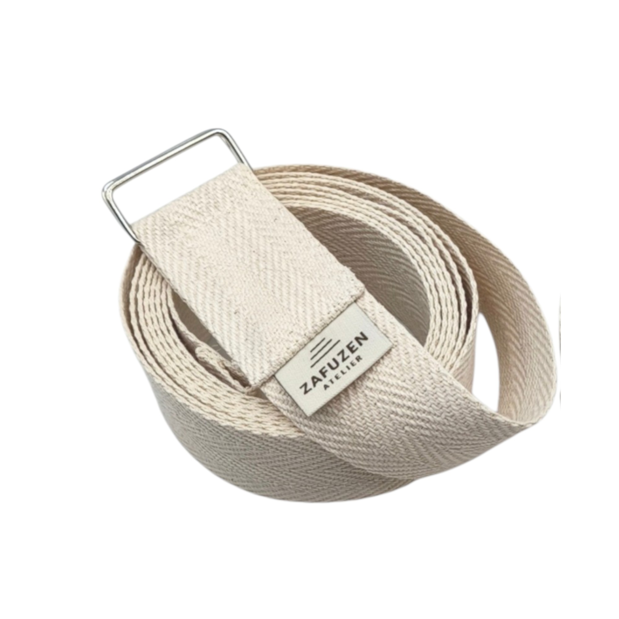 ZAFUZEN Atelier · Ritual de Estiramiento y Descanso · Set de Yoga con Correa de Estiramiento y Almohada para Ojos con Lavanda · Kit de Bienestar para Yoga, Savasana y Relajación · Modelo Clay - Imagen 5