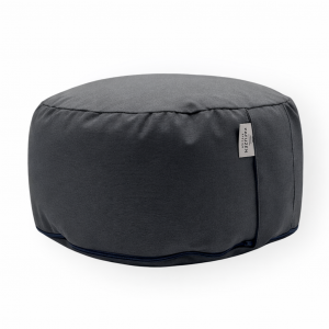 Zafú Redondo de Meditación · Cojín de Meditación y Yoga · Zafu Yoga con Relleno de Cáscara de Trigo Sarraceno · Funda Lavable · Ø 32 × 16 cm · Modelo: Stone · ZAFUZEN Atelier