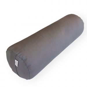 Bolster de Yoga cilíndrico · Cojín Bolster para Yoga Restaurativo y Savasana · Relleno de cáscara de espelta ecológica con lavanda · Funda lavable · 60×20 cm · Modelo: Stone