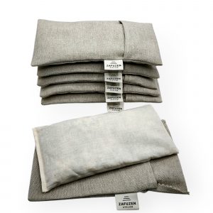 Alternative view of Almohadas para Ojos con Funda Lavable Pack 6 – Algodón Natural y Lavanda – Uso Profesional Yoga, Pilates, Spa y Fisioterapia – Color Dune – ZAFUZEN Atelier