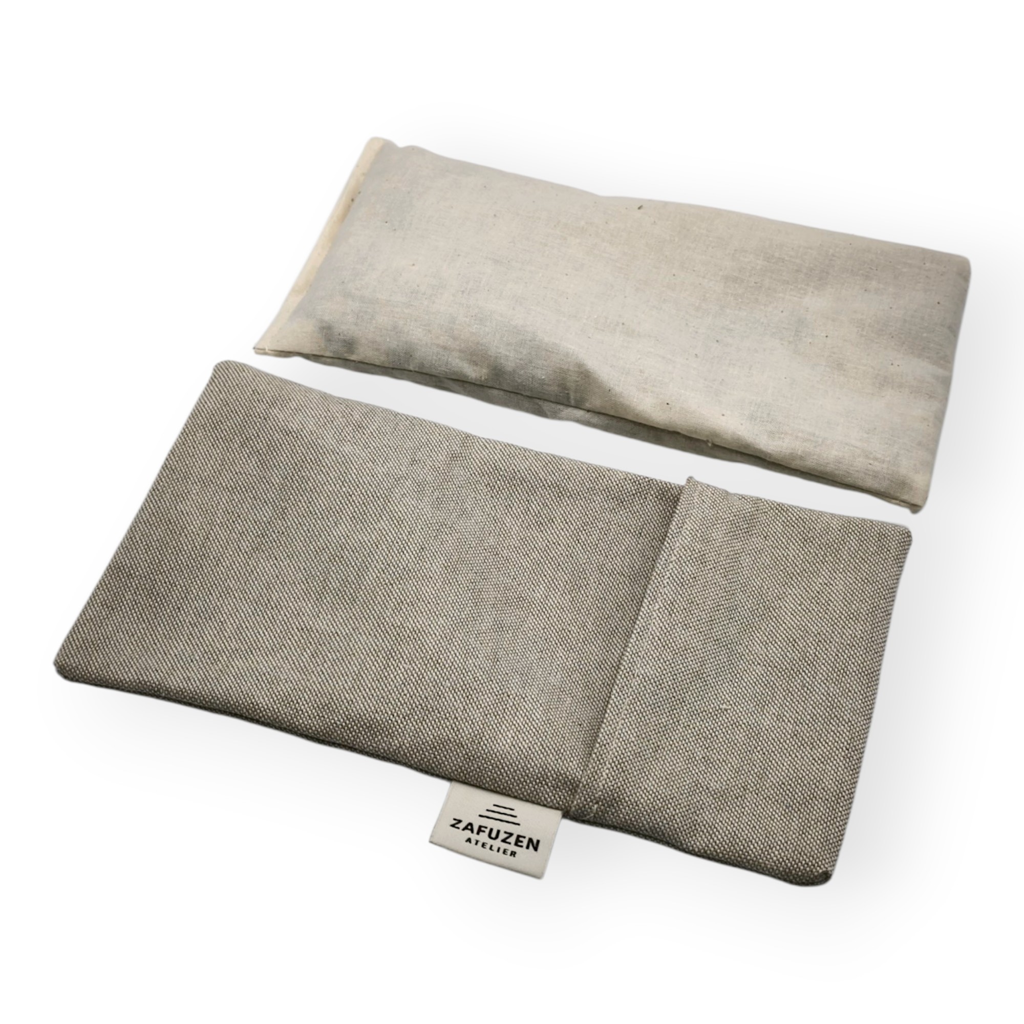 Almohada para ojos yoga con funda lavable Dune – Algodón natural – Relleno arroz y lavanda – ZAFUZEN - Imagen 3