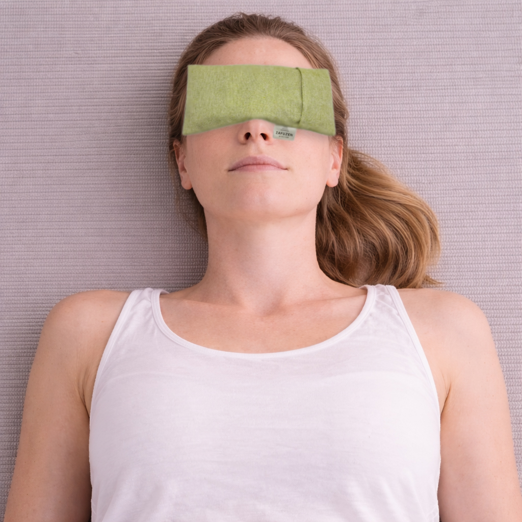 Almohadas para Ojos con Funda Lavable Pack 6 – Algodón Natural y Lavanda – Uso Profesional Yoga, Pilates, Spa y Fisioterapia – Color Sage – ZAFUZEN Atelier - Imagen 4