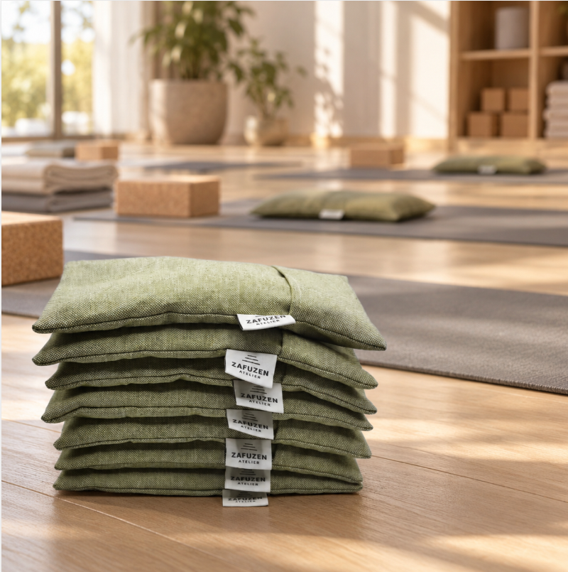 Eye Pillow Professional Set · Sage · Washable Cover · 6 – ZAFUZEN Atelier Professional - Imagen 2