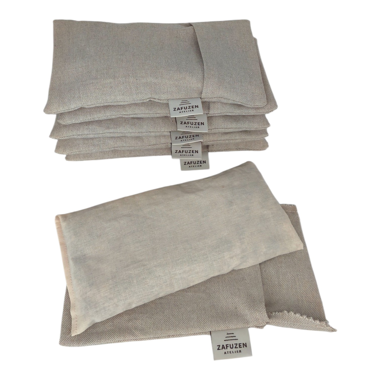 Eye Pillow Professional Set · Dune · Washable Cover · 6 – ZAFUZEN Atelier Professional - Imagen 4