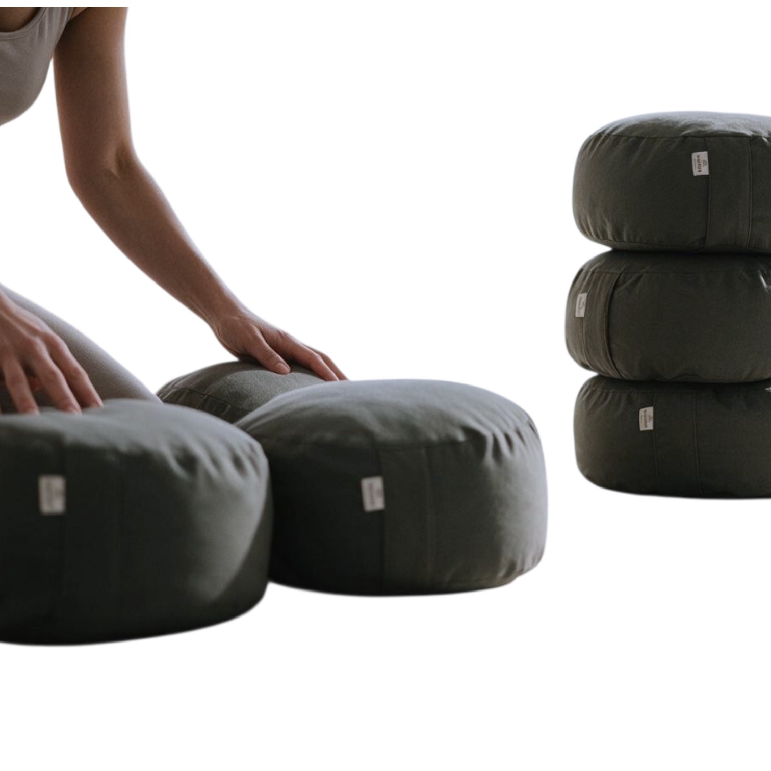 Round Zafu Professional Set · Stone · 6 – ZAFUZEN Atelier Professional
