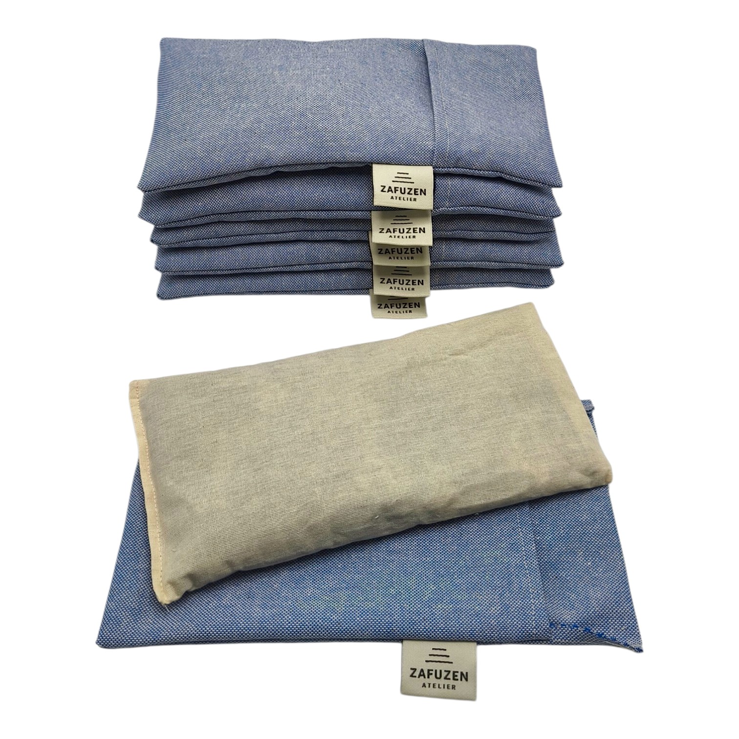 Eye Pillow Professional Set · Sky · Washable Cover · 6 – ZAFUZEN Atelier Professional - Imagen 2